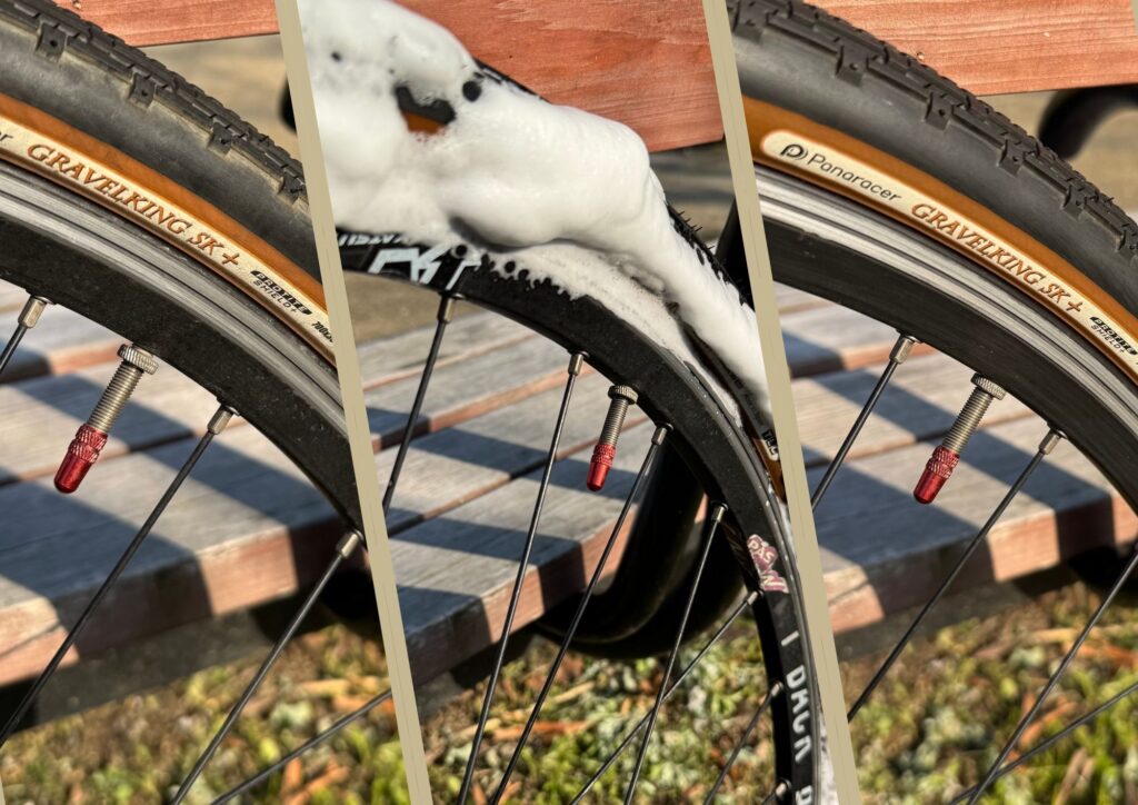 自転車のタイヤは想像以上に汚い。タイヤの洗車、ビフォーアフター