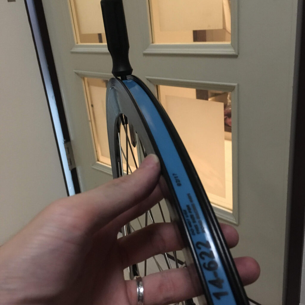 リムテープを正しく装着したホイール